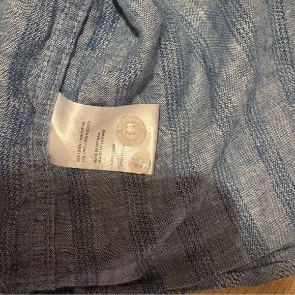 Original Waterproof Vintage Short Sleeve Washable Linen Button Up Shirt Size XXL - Picture 3 of 3